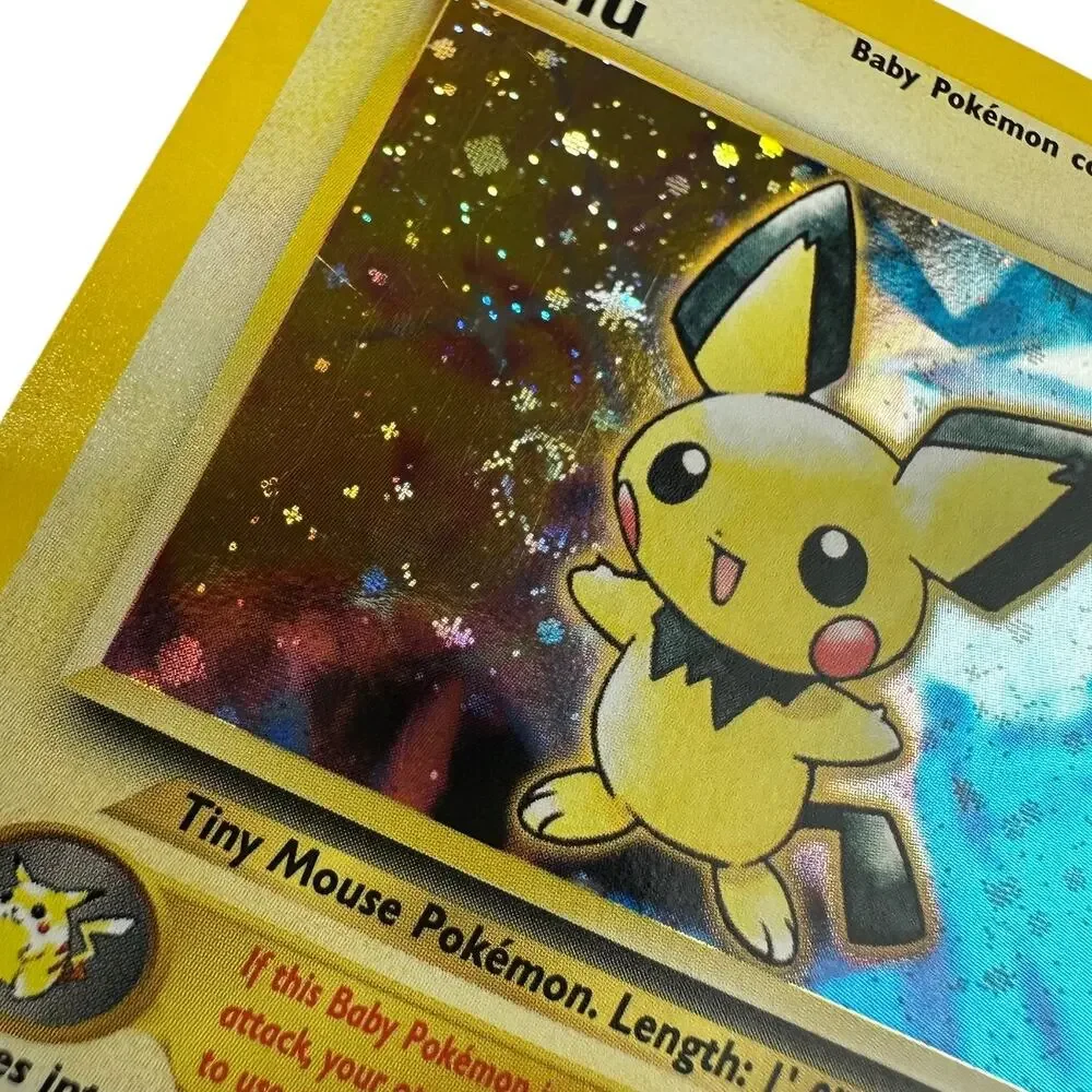 Pokemon TCG Pichu 12/111 Neo Genesis SWIRL Holo Rare Unlimited NM/LP